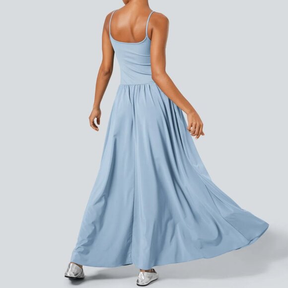 HALARA Breezeful™ Maxi Flowy Flare Slip Dress with Pockets – Ballad Blue, Size M - Picture 2 of 2